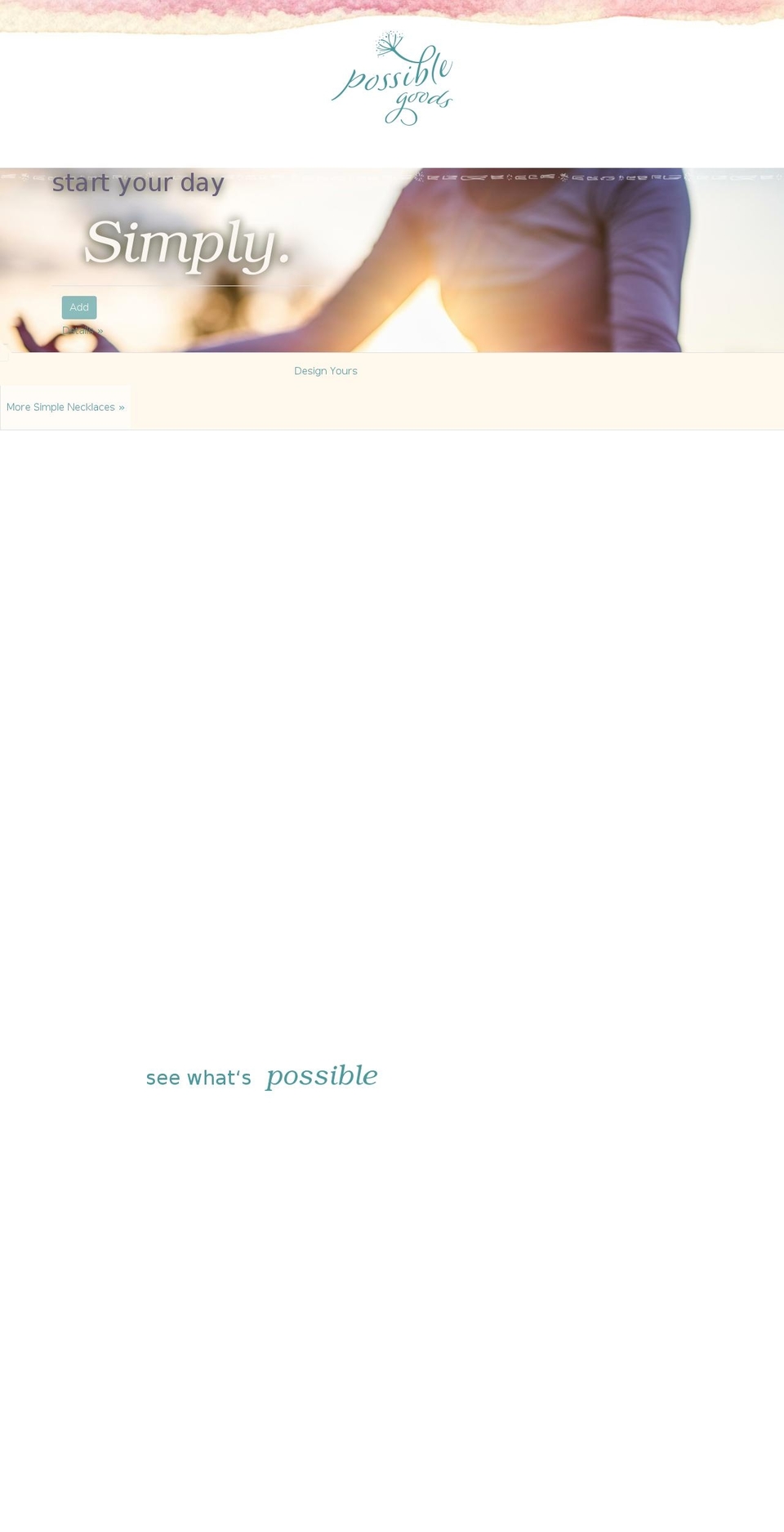 possible-goods.myshopify.com — Shopify storefront screenshot