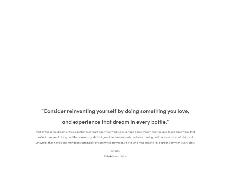 postandvine.com shopify website screenshot