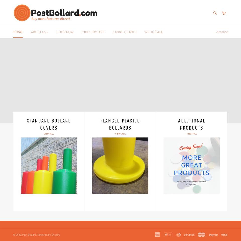 postbollard.com shopify website screenshot