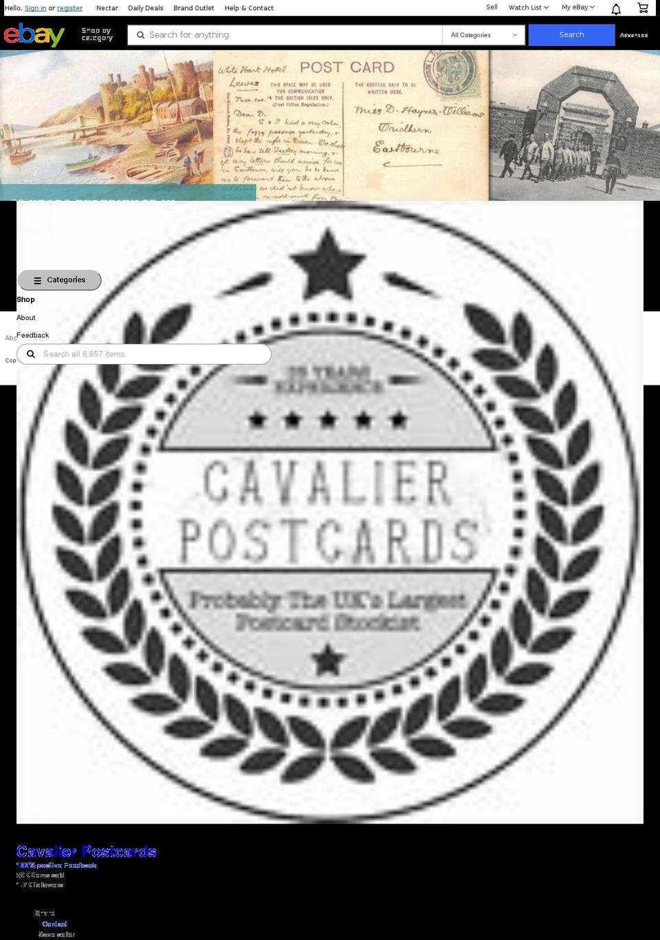 postcard-store.com shopify website screenshot
