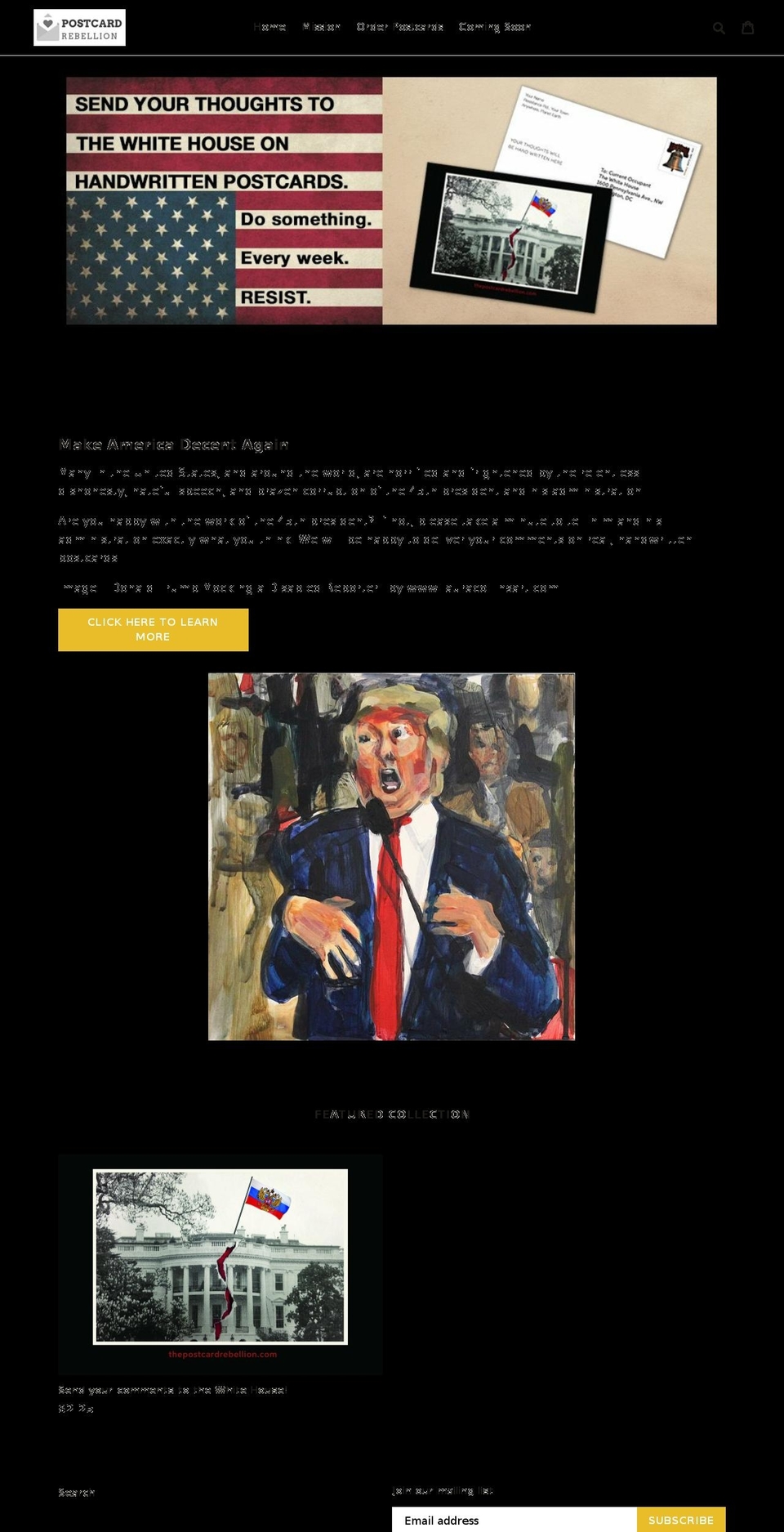 postcardrebellion.com — Shopify storefront screenshot