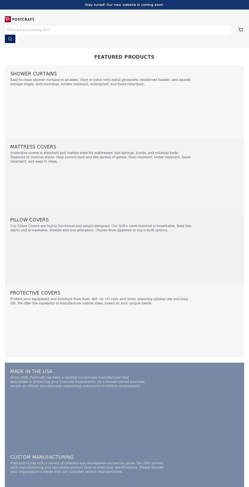 postcraft.com shopify website screenshot