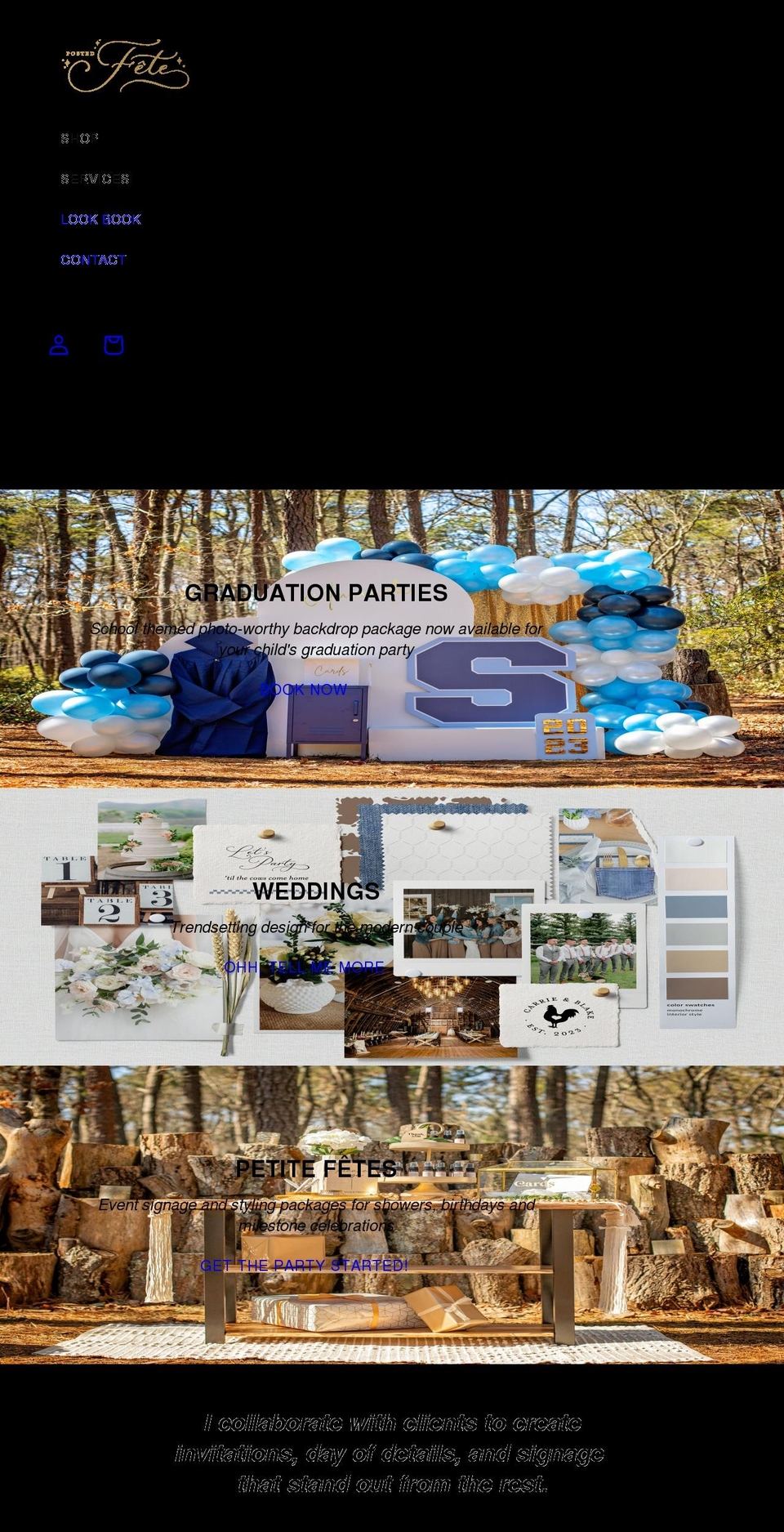 postedfete.com shopify website screenshot