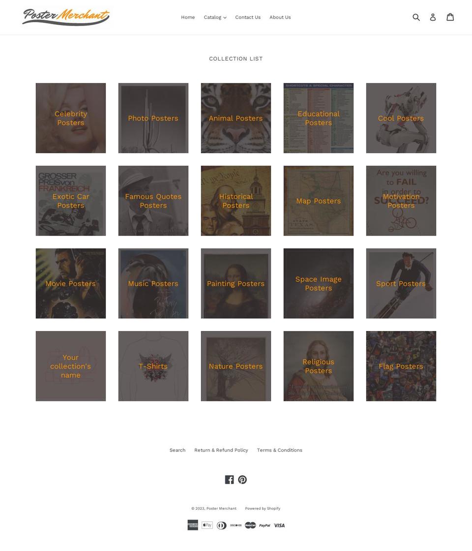 poster-merchant.myshopify.com shopify website screenshot