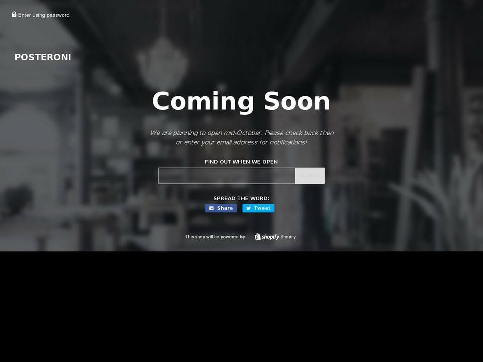 posteroni.com — Shopify storefront screenshot