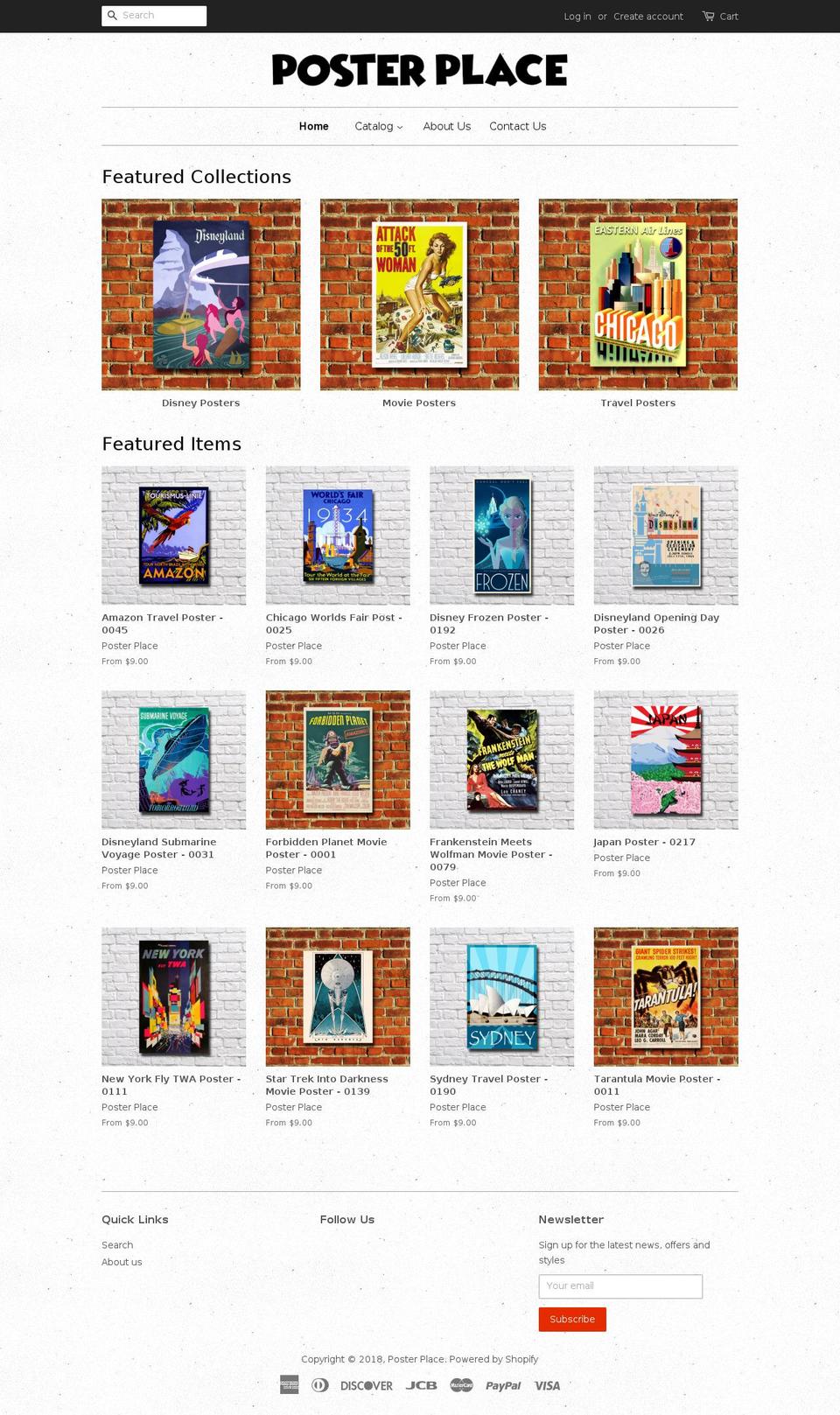 posterplaceonline.com — Shopify storefront screenshot
