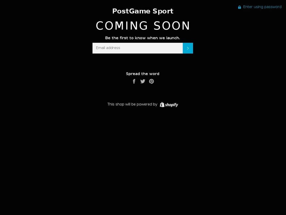 postgamesport.com shopify website screenshot