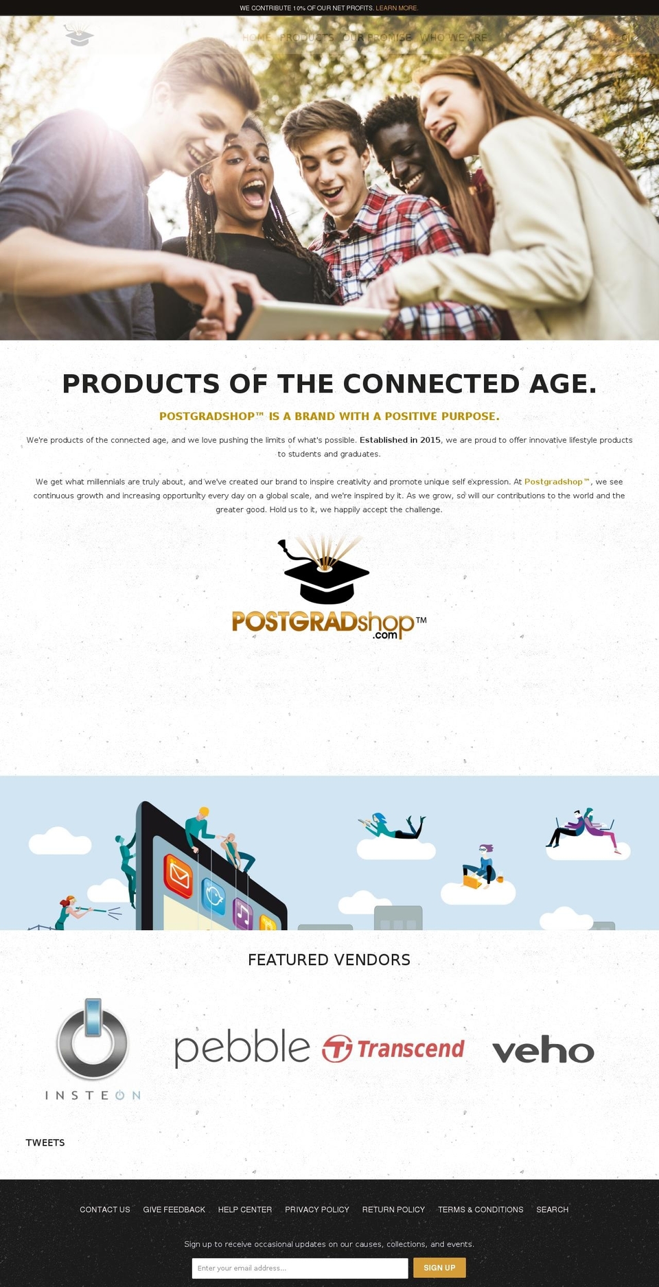 postgradshop.com shopify website screenshot