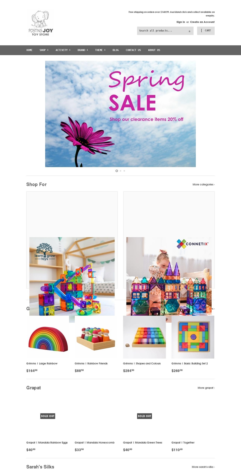 postingjoy.co.nz shopify website screenshot