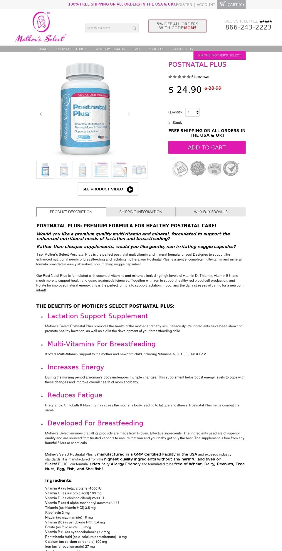 proven-profitable-theme-9-1 Shopify theme site example postpartumvitamins.com