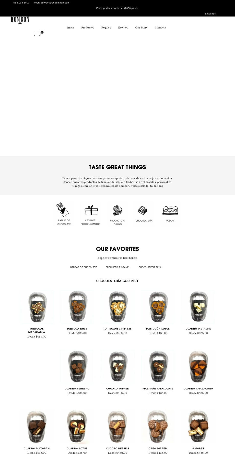 postresbombon.com shopify website screenshot