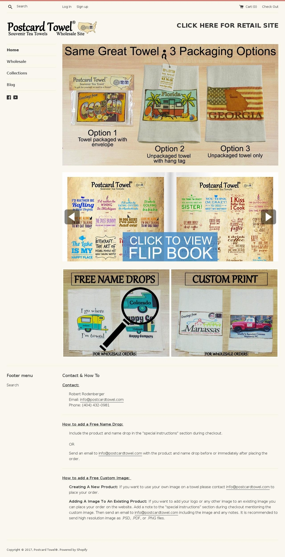 posttowel.com shopify website screenshot