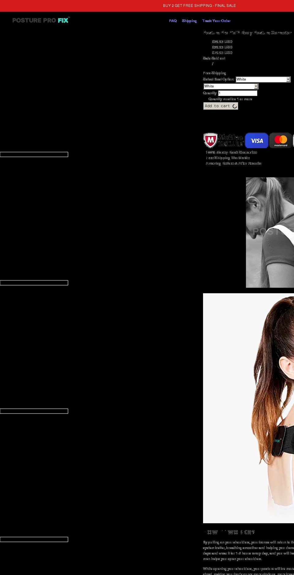 posture-profix.co shopify website screenshot