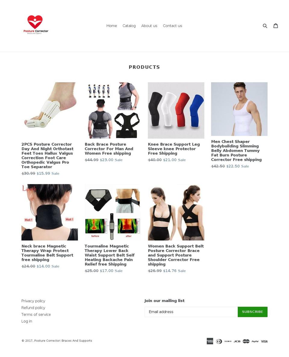 posturecorrectorbelt.com shopify website screenshot