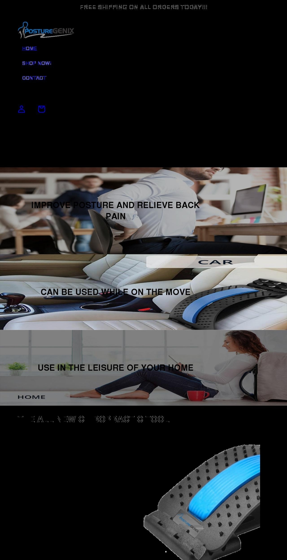 posturegenix.com shopify website screenshot