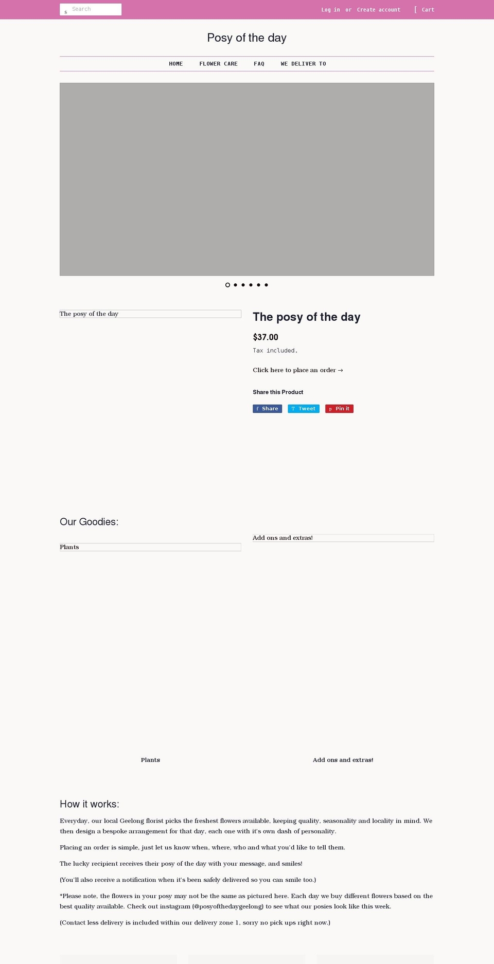 posyoftheday.com shopify website screenshot