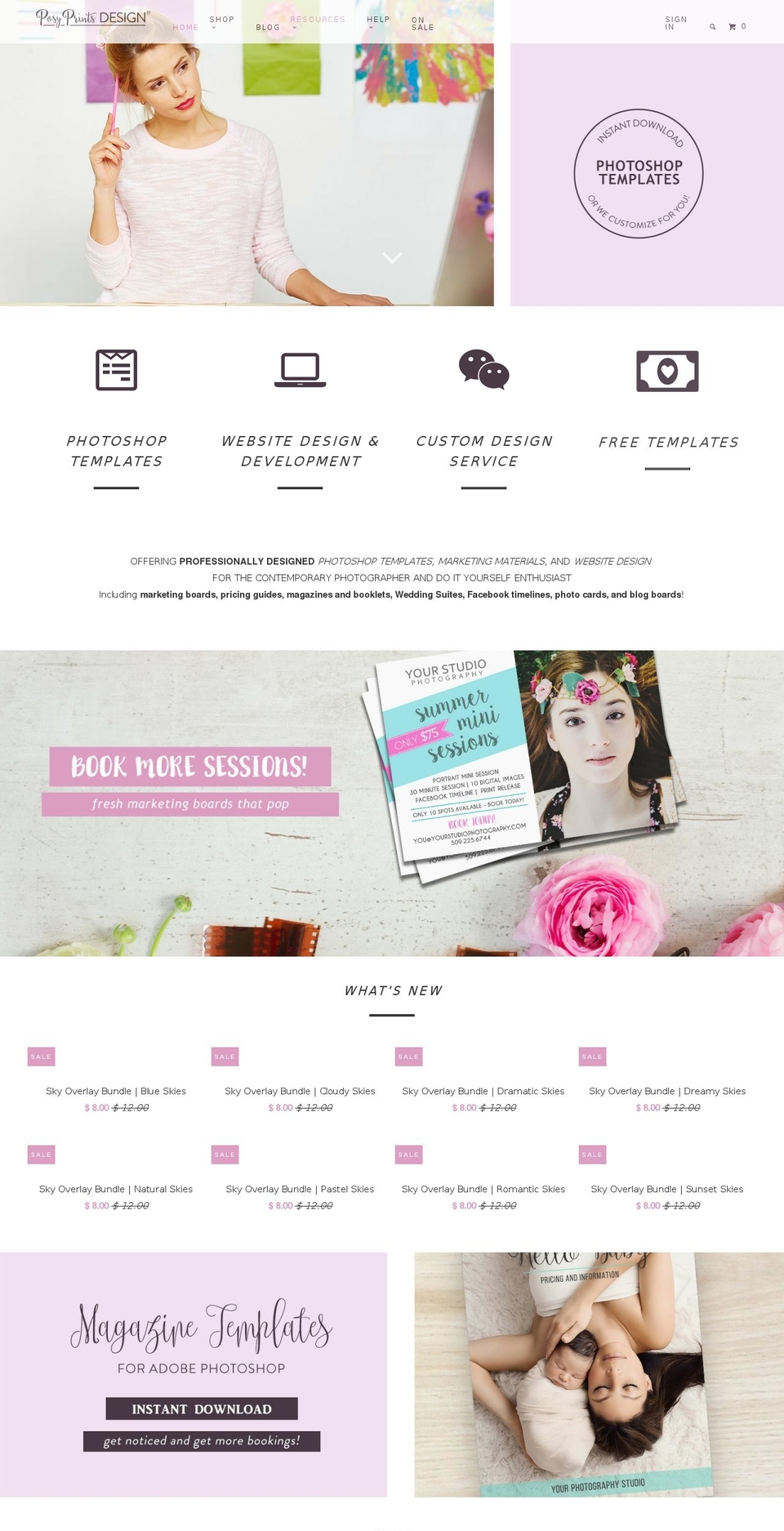 posyprintsdesign.com shopify website screenshot