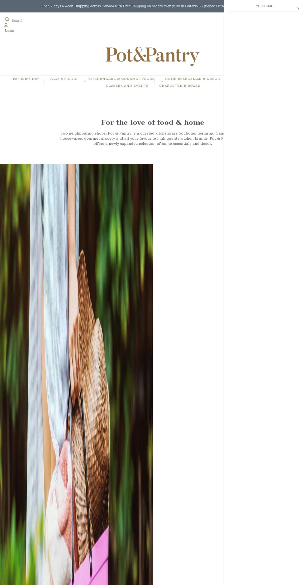potandpantry.ca shopify website screenshot
