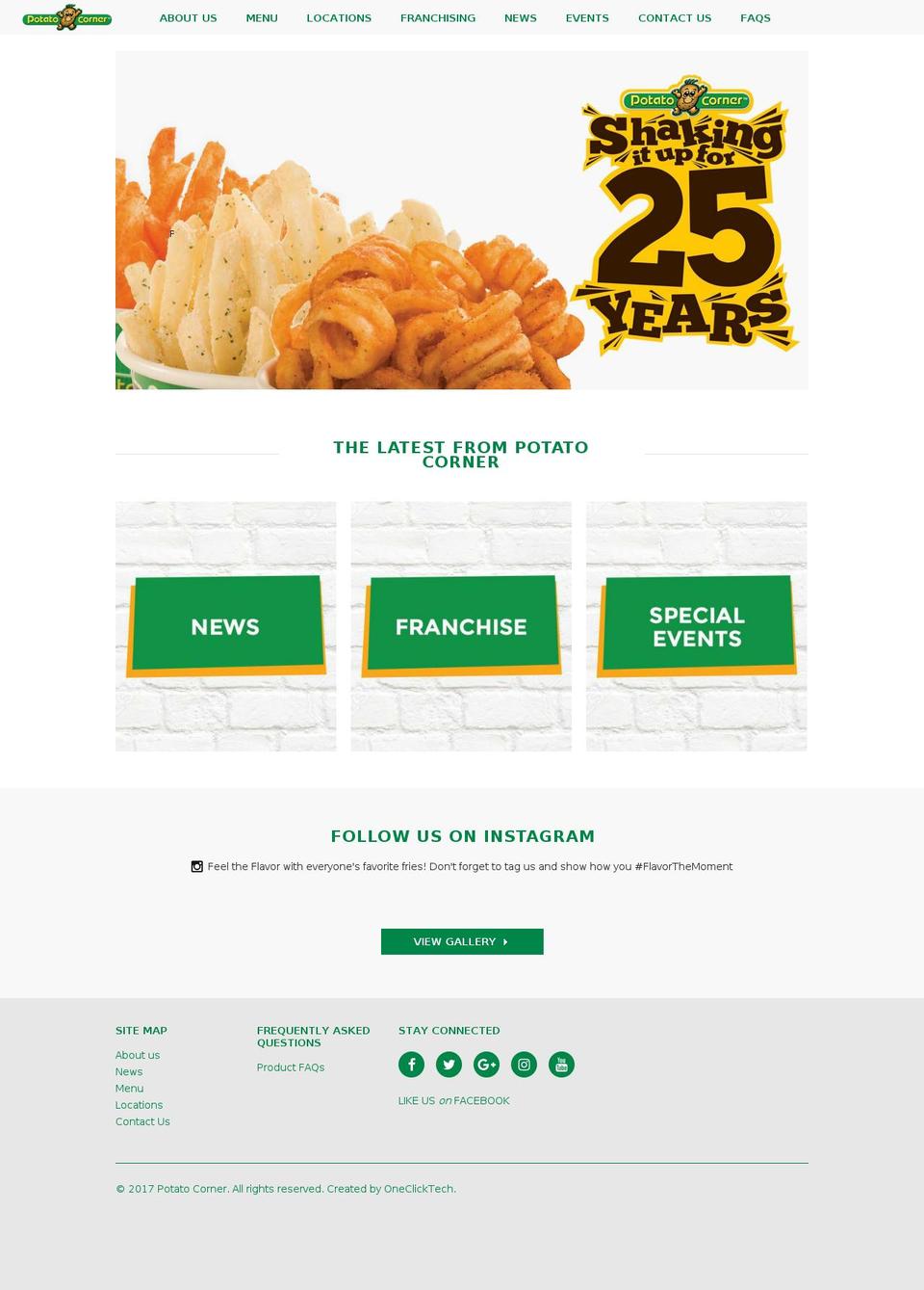 potatocorner.com shopify website screenshot