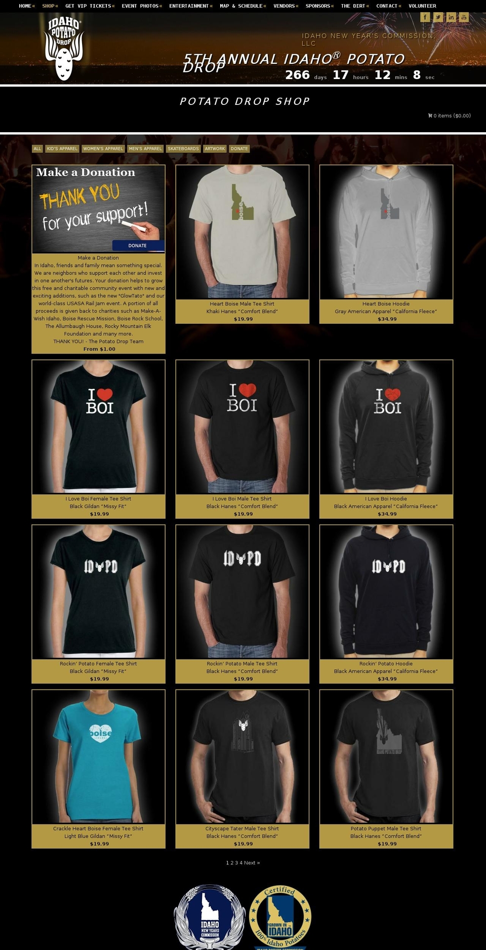 potatodropshop.com shopify website screenshot