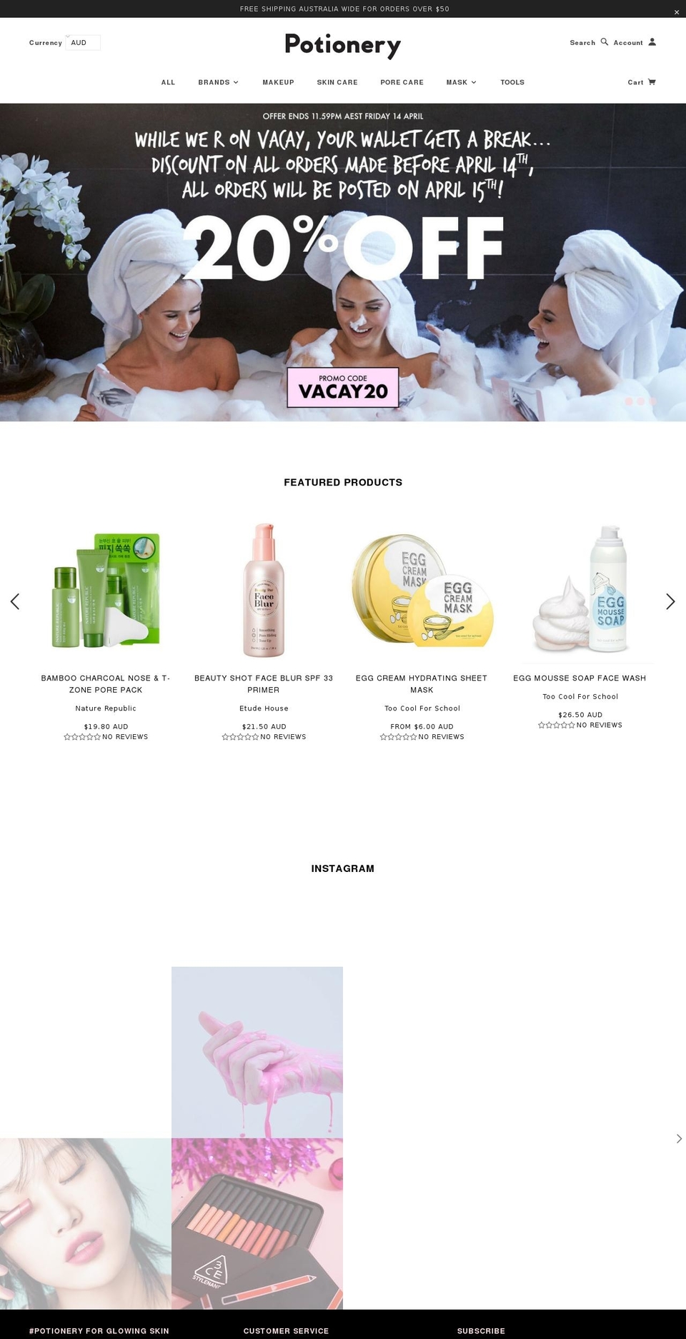 potionery.com shopify website screenshot
