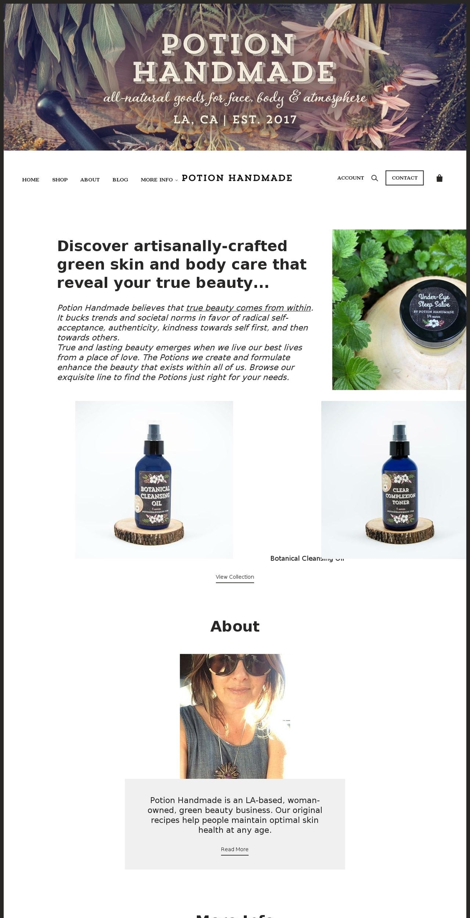 potionhandmade.com — Shopify storefront screenshot