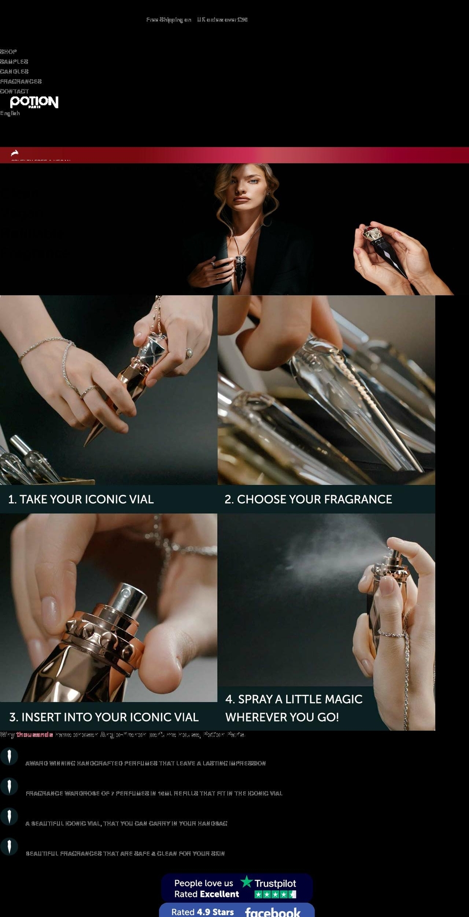 potionparis.com shopify website screenshot