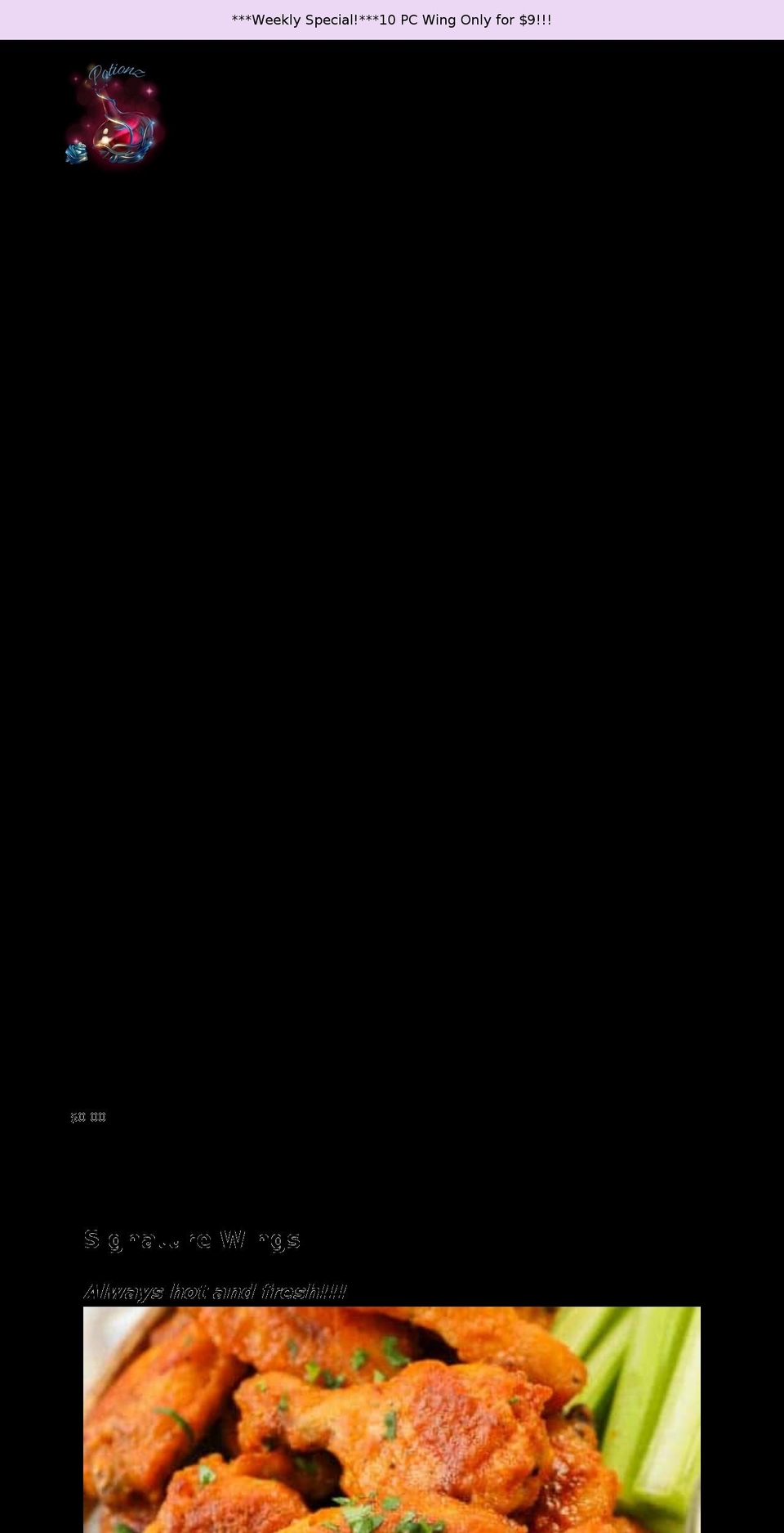 potionz.net shopify website screenshot