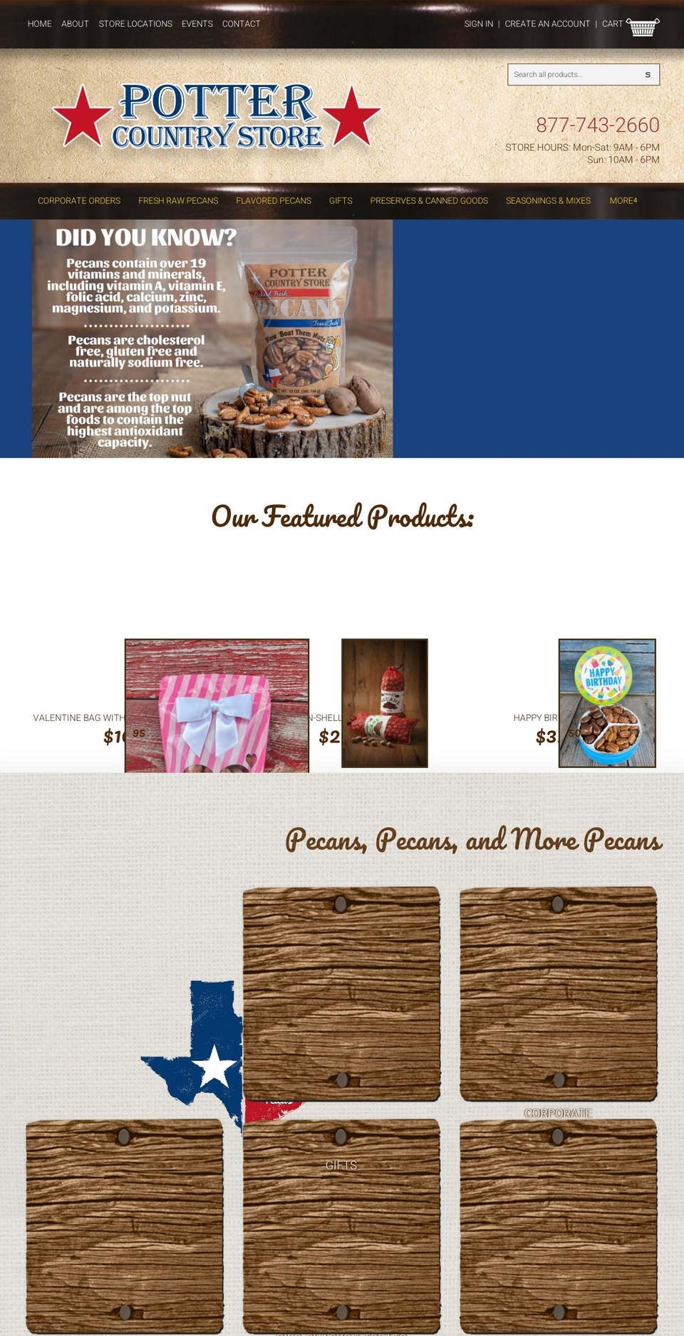 pottercountrystore.com shopify website screenshot