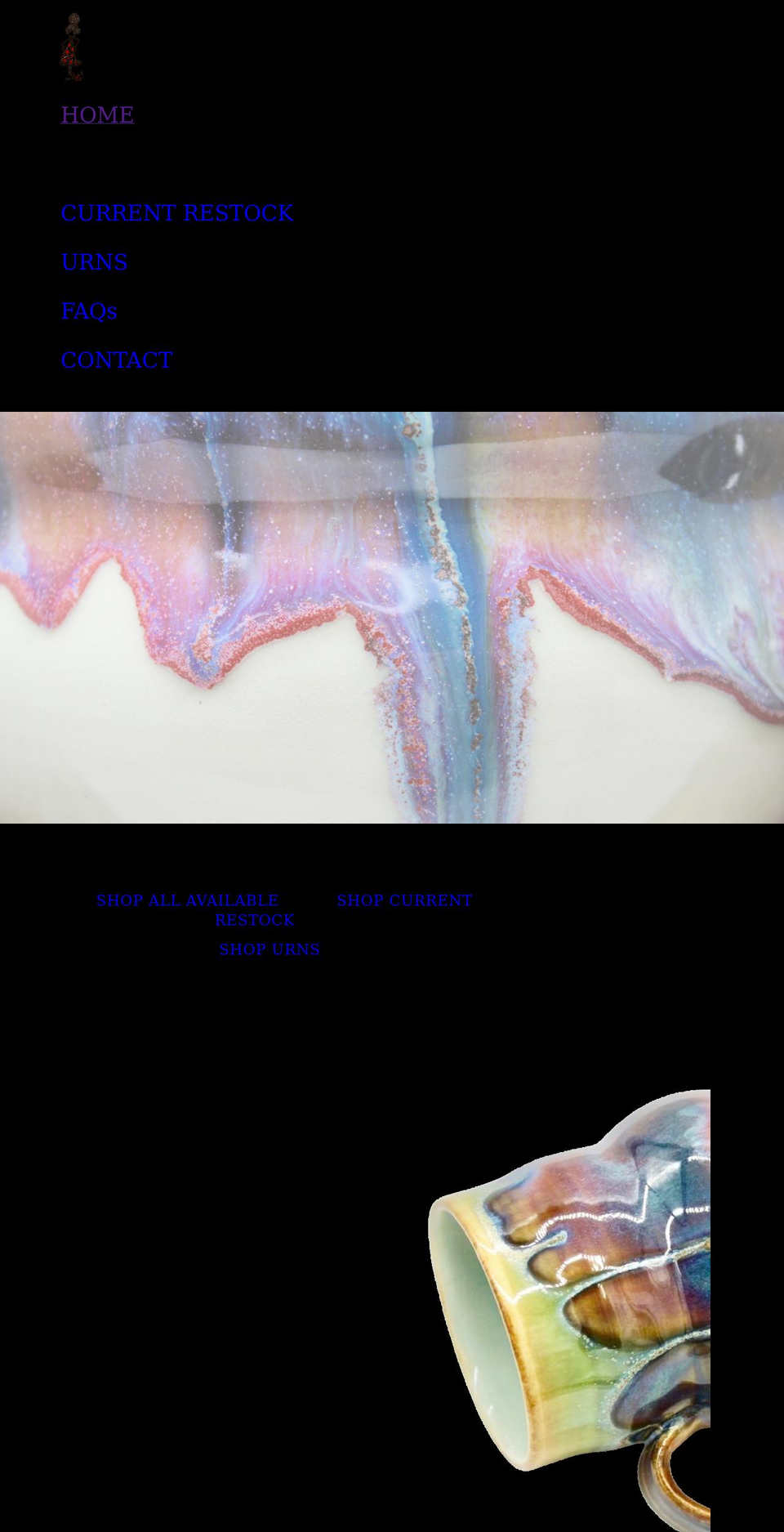 potterybyandrea.com shopify website screenshot