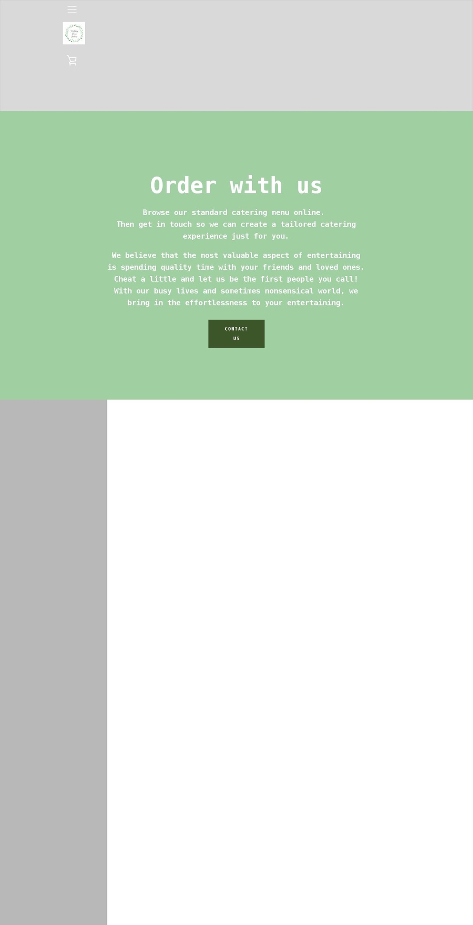 potterygreenbakers.com shopify website screenshot