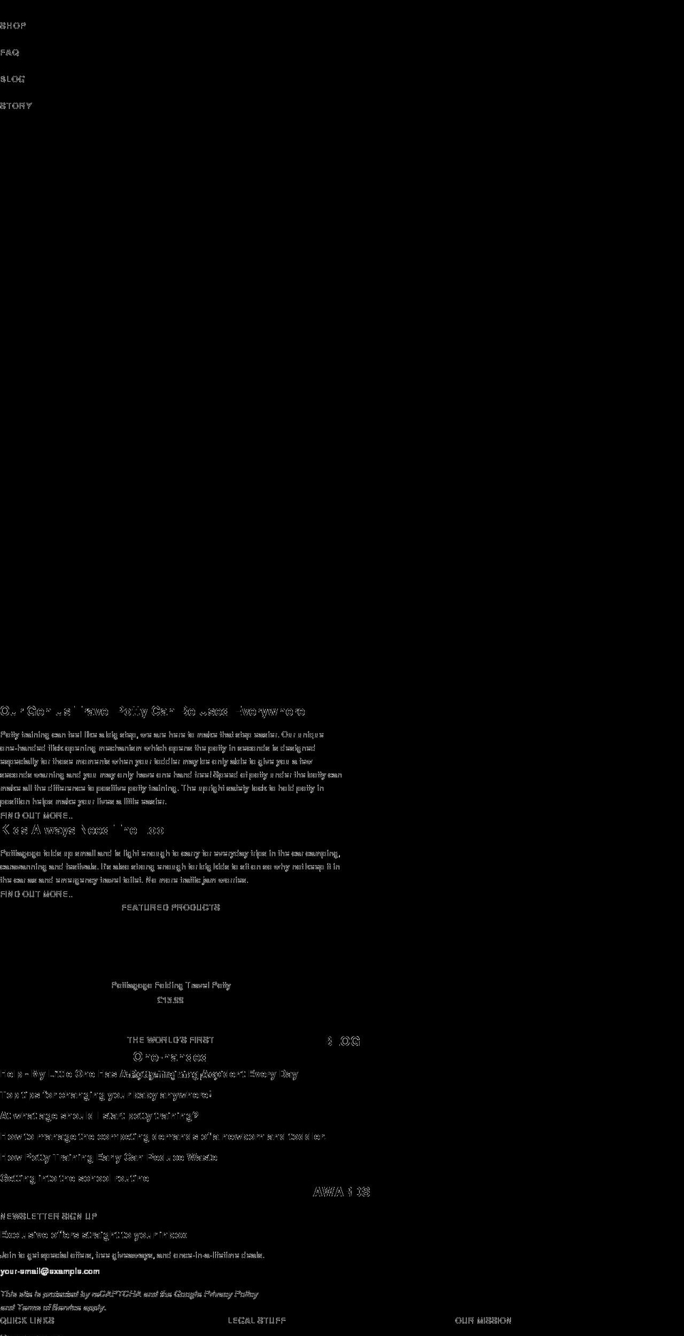 pottiagogo.com shopify website screenshot