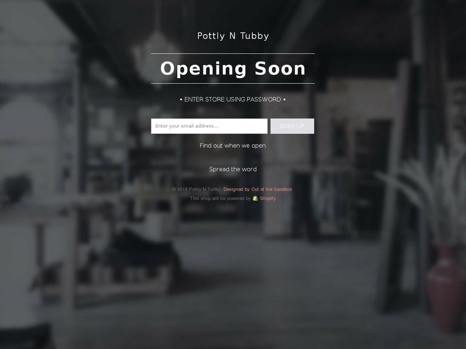 pottlyntubby.com — Shopify storefront screenshot
