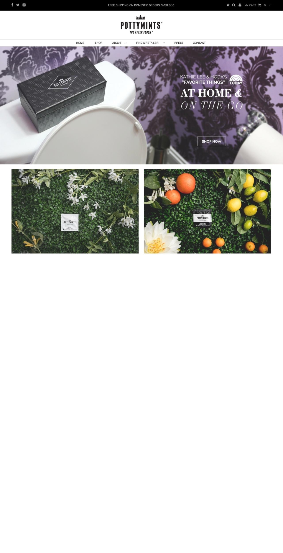 pottymints.com shopify website screenshot