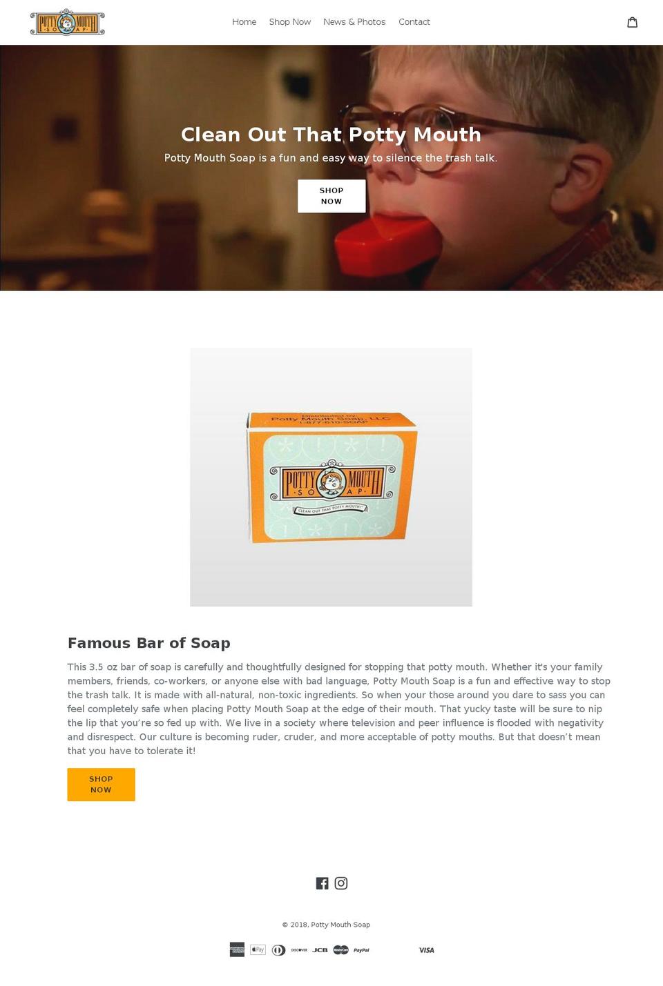 pottymouthsoap.com — Shopify storefront screenshot