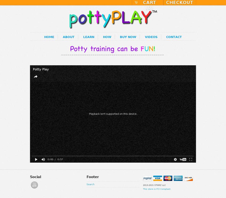 pottyplay.com shopify website screenshot