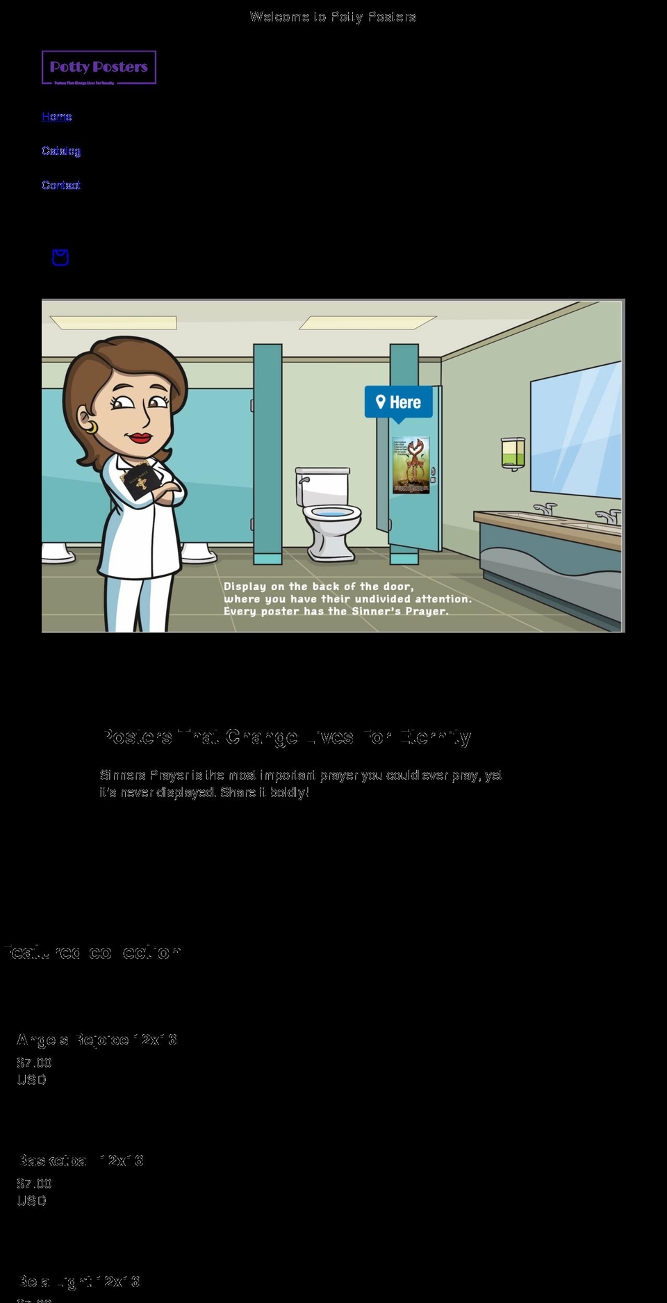 pottyposters.com shopify website screenshot