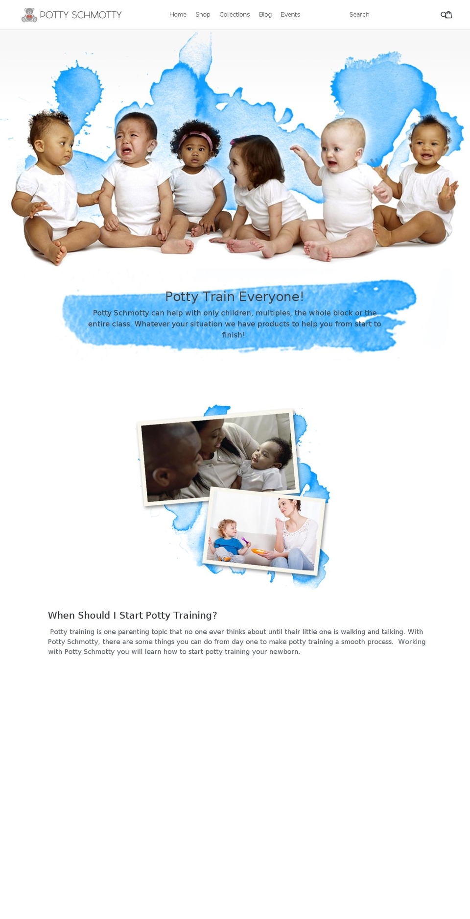 pottyschmotty.com — Shopify storefront screenshot