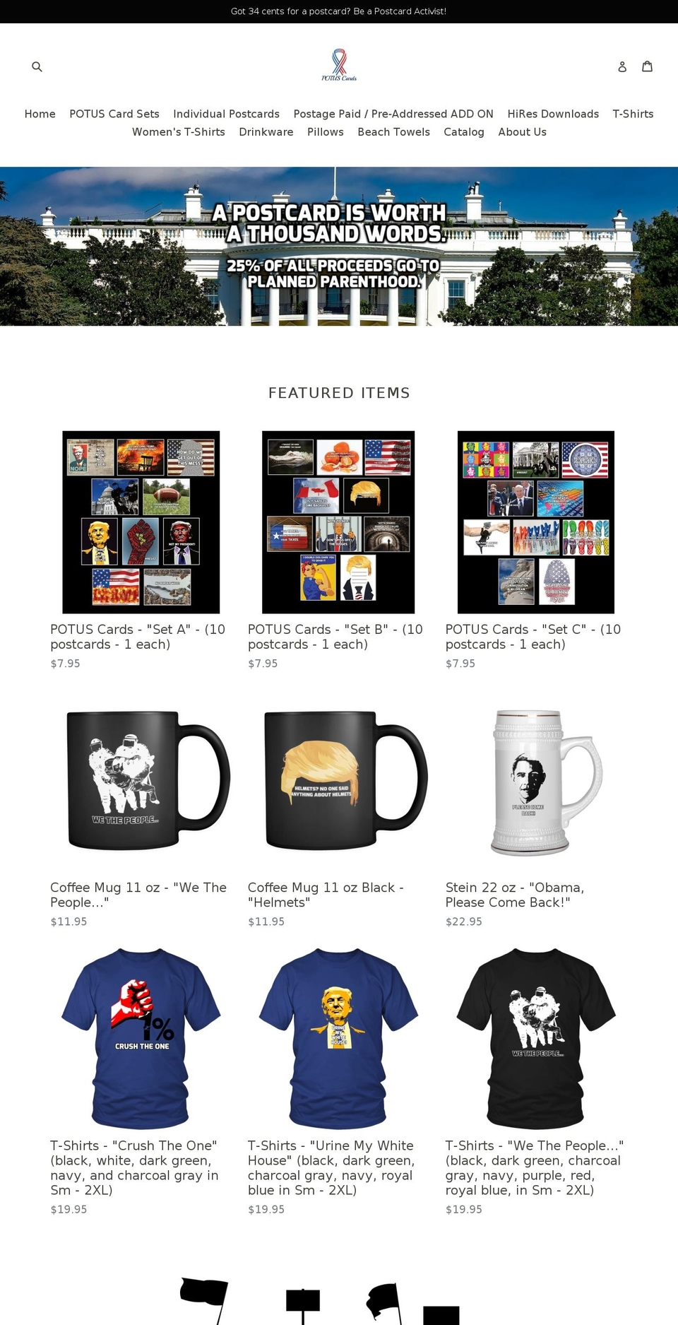 potuscards.com — Shopify storefront screenshot
