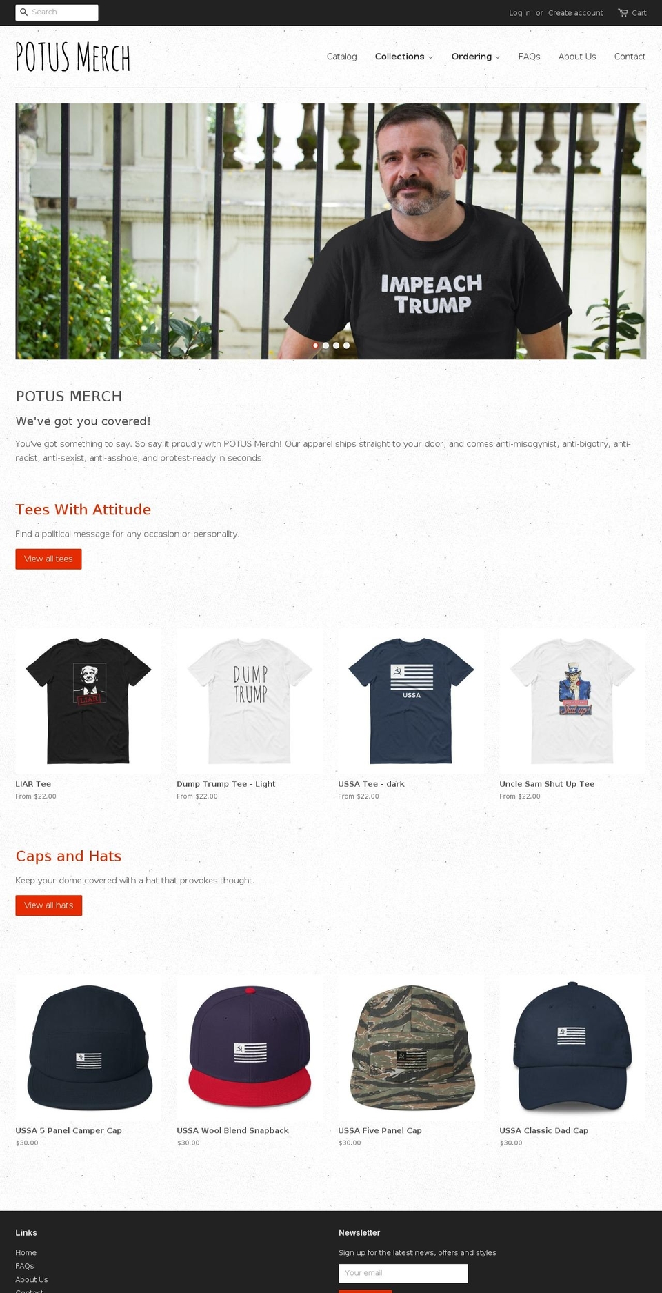 potusmerch.com — Shopify storefront screenshot