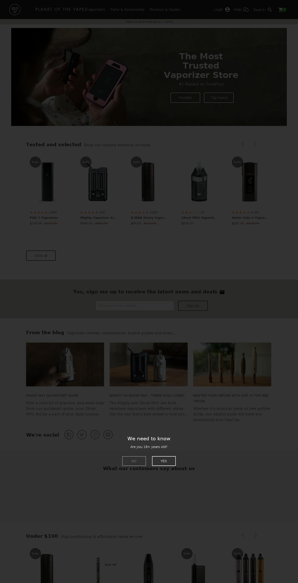 potv.life shopify website screenshot