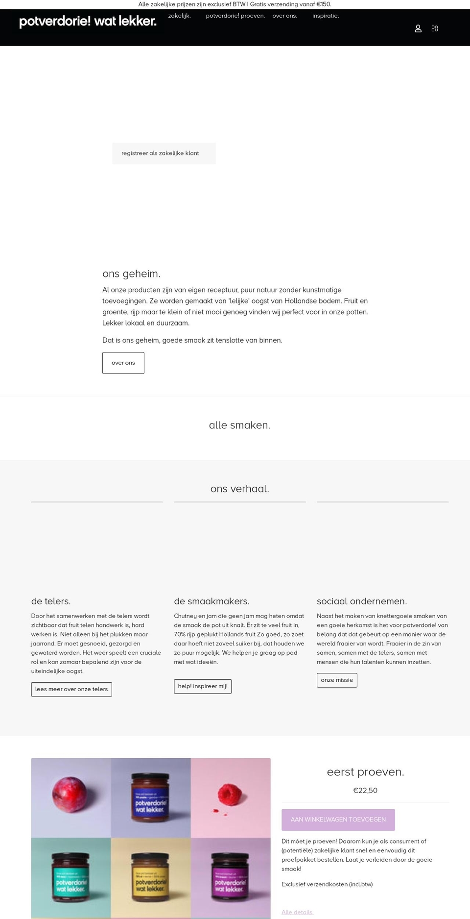 potverdorie.nl shopify website screenshot