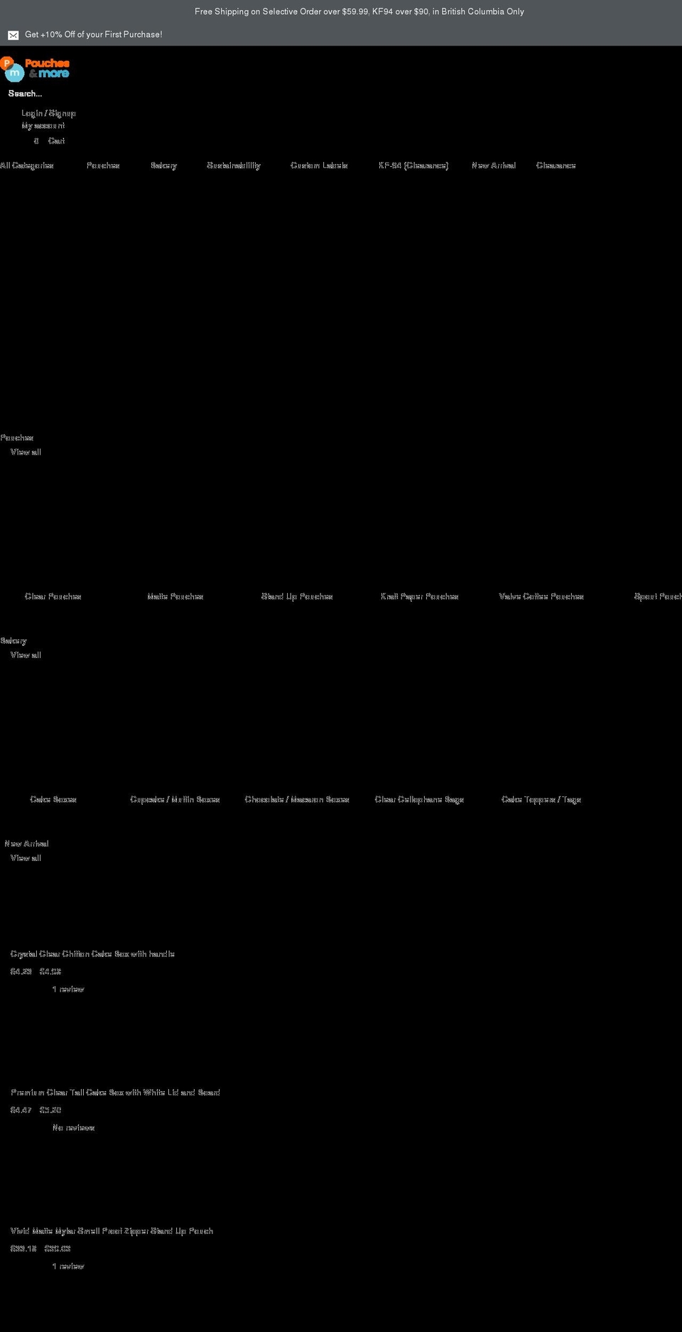 pouchesandmore.com shopify website screenshot