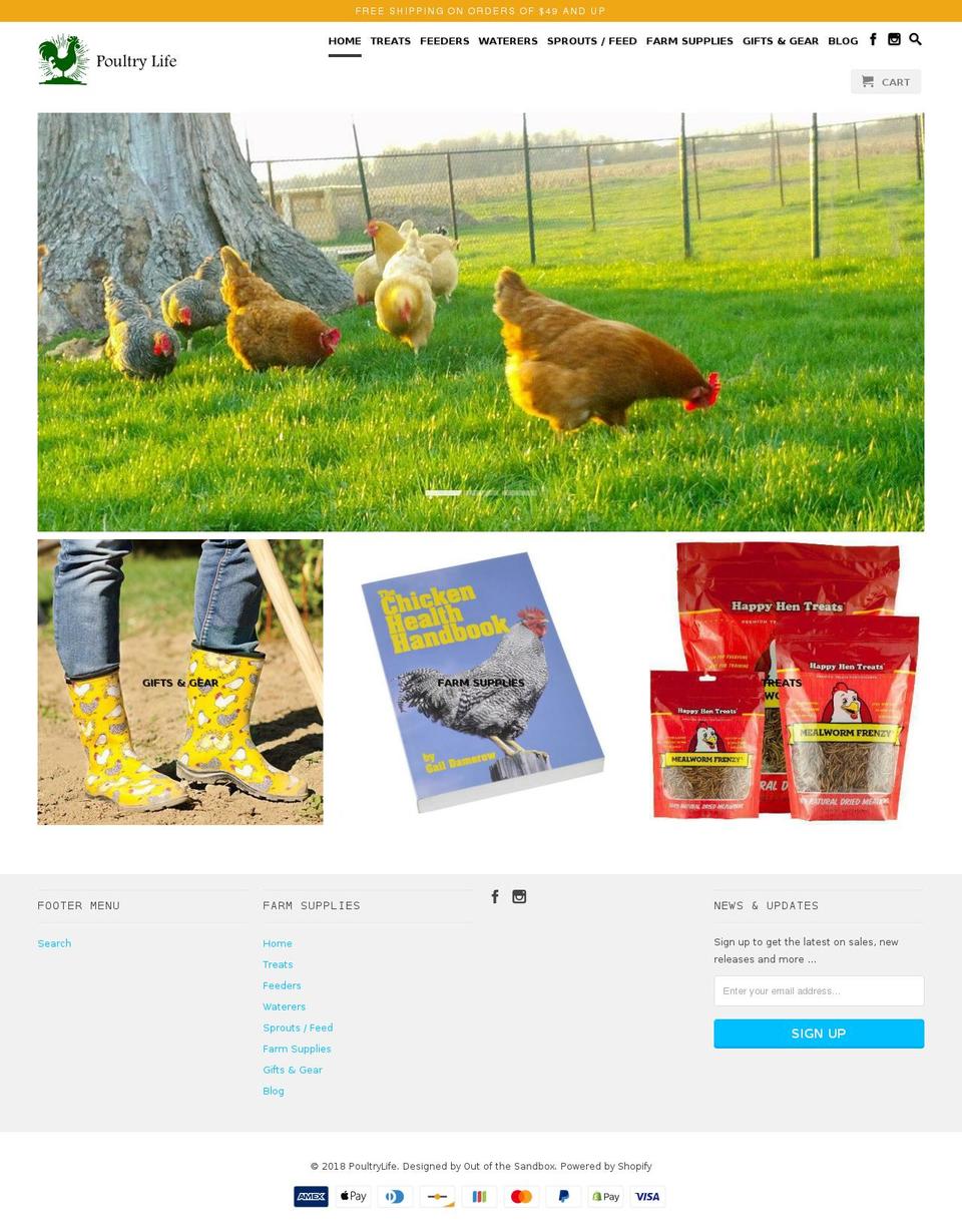 poultry.life shopify website screenshot