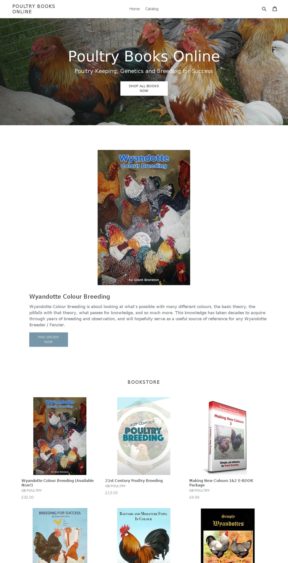 poultrybooksonline.com — Shopify storefront screenshot
