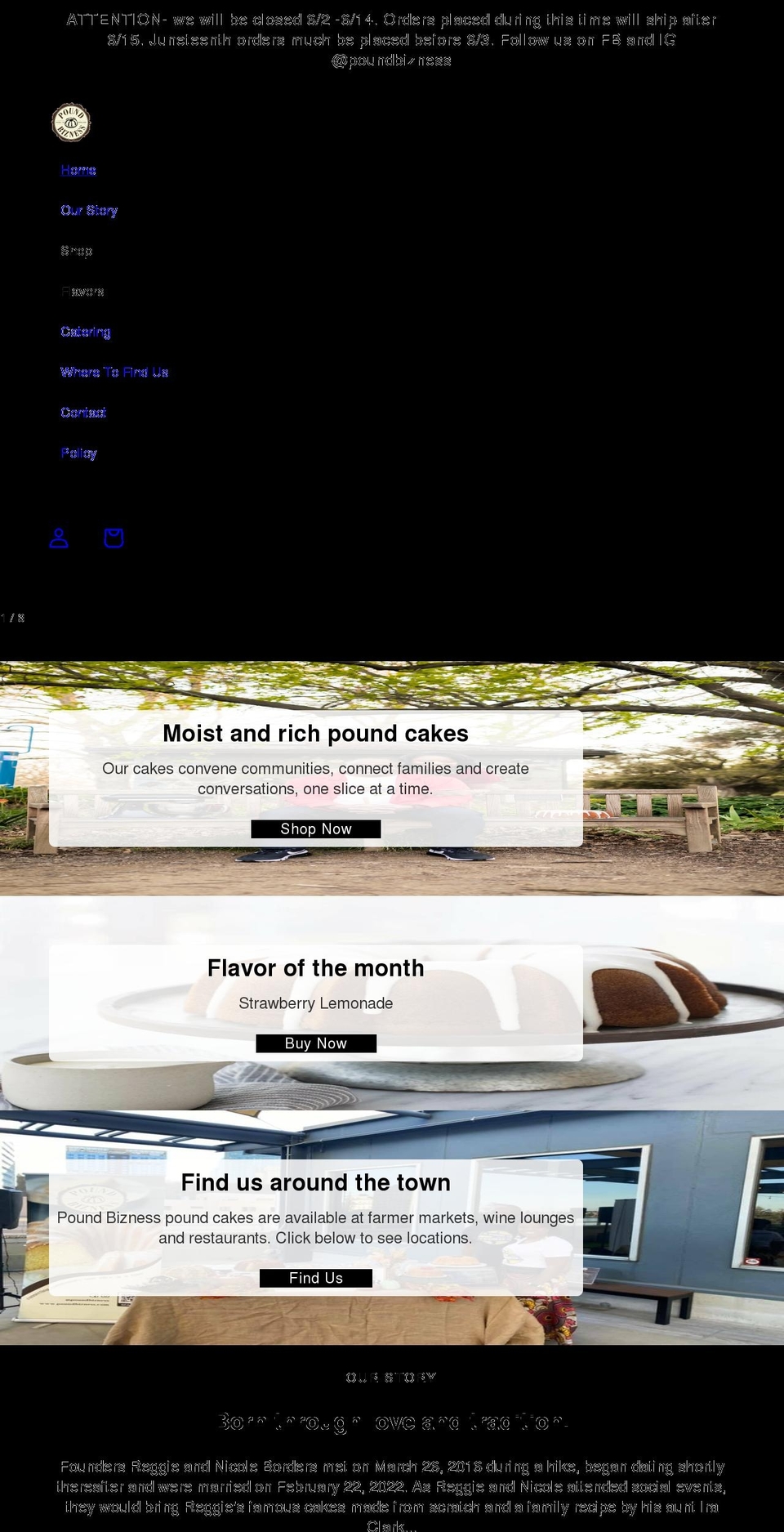poundbizness.com shopify website screenshot