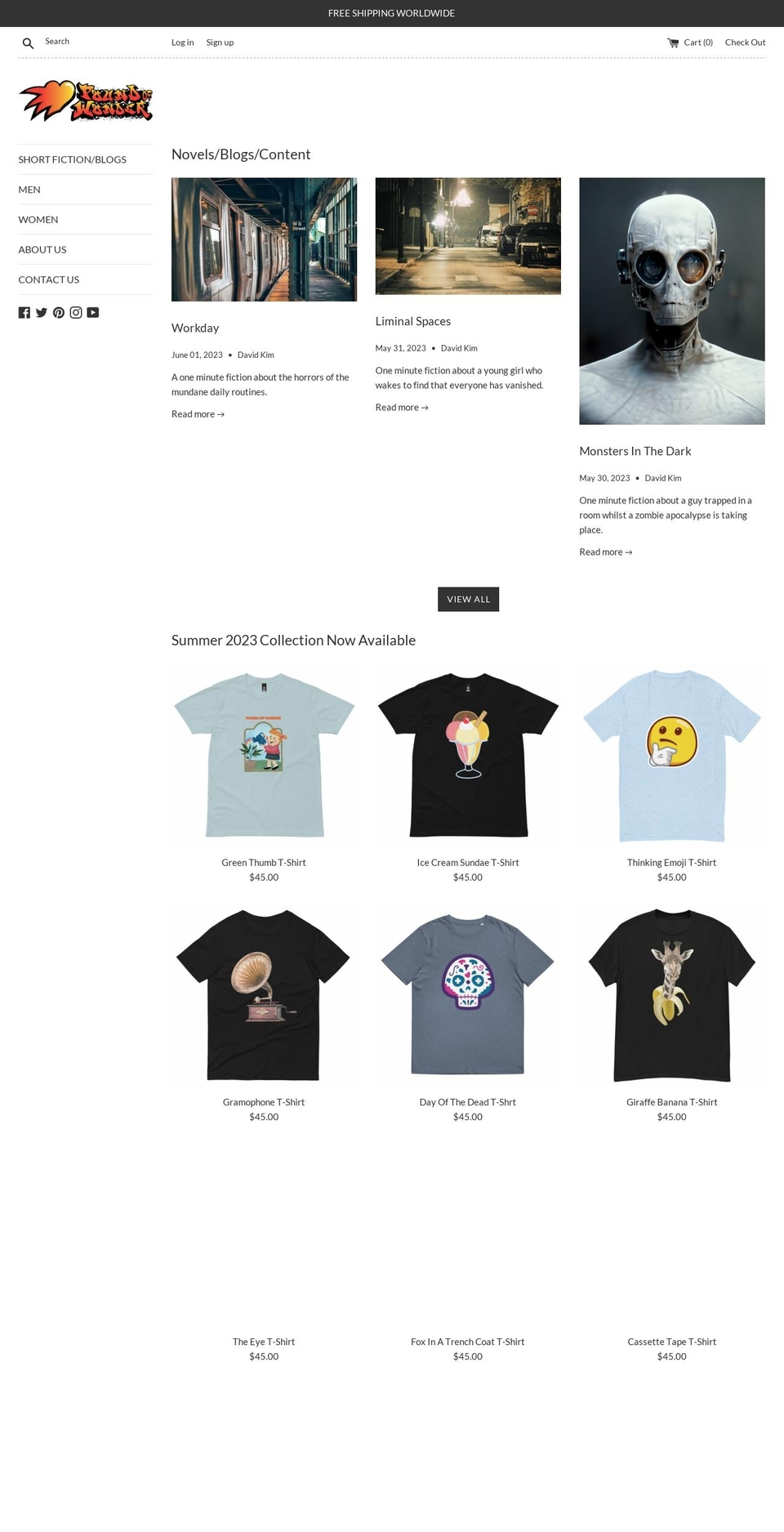 poundofwonder.com — Shopify storefront screenshot
