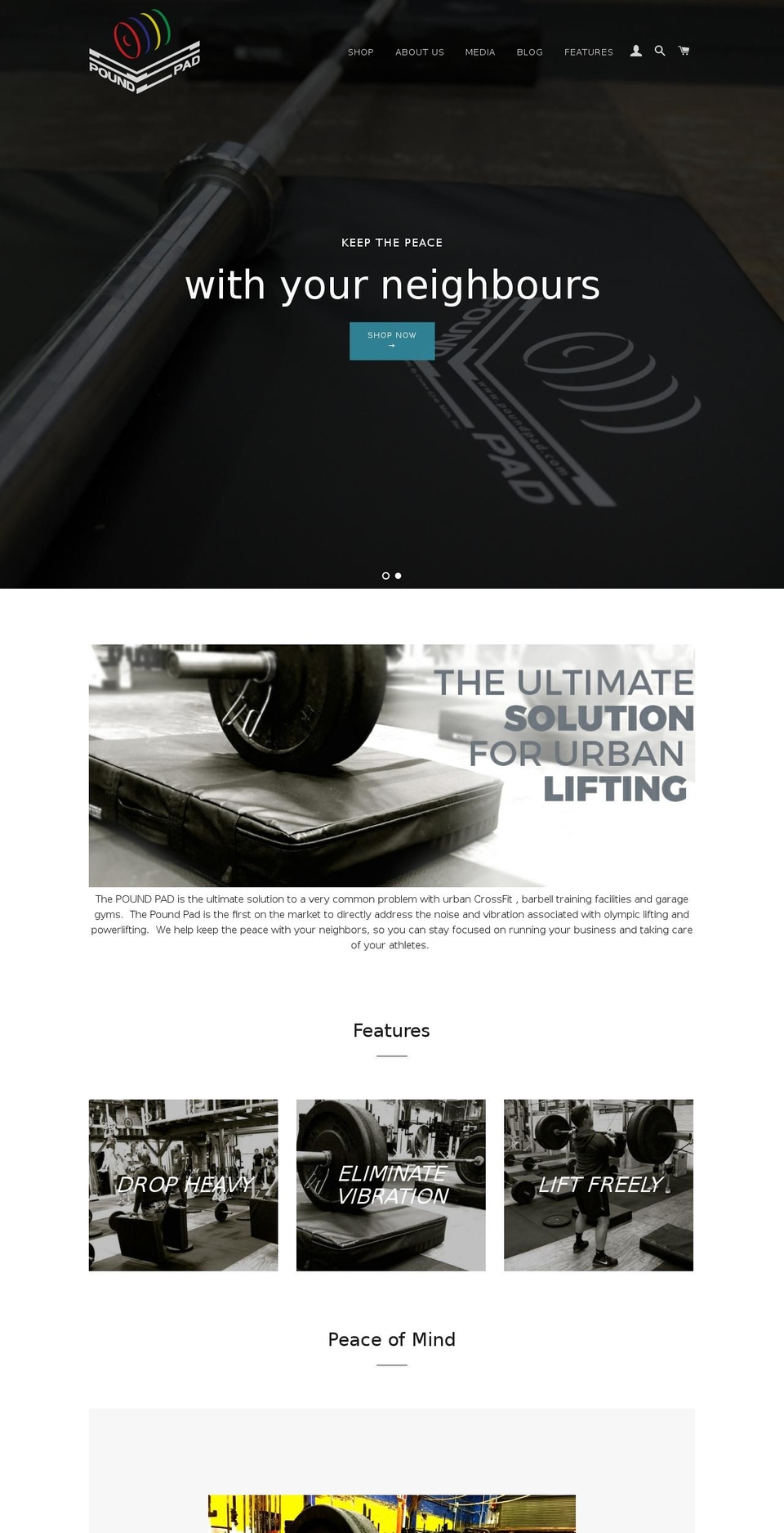 poundpad.com shopify website screenshot