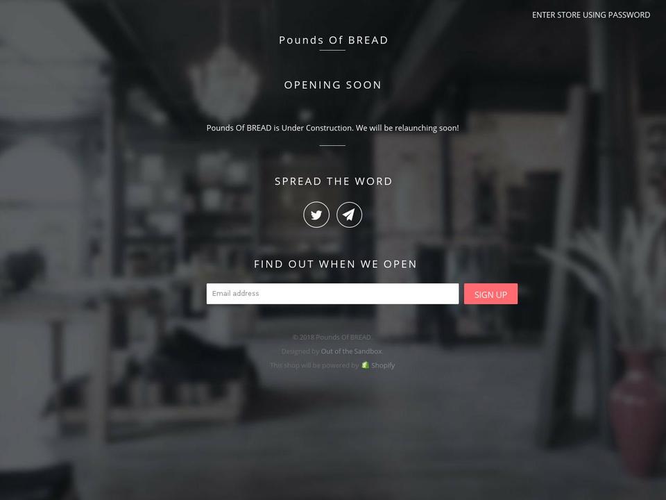 poundsofbread.com — Shopify storefront screenshot