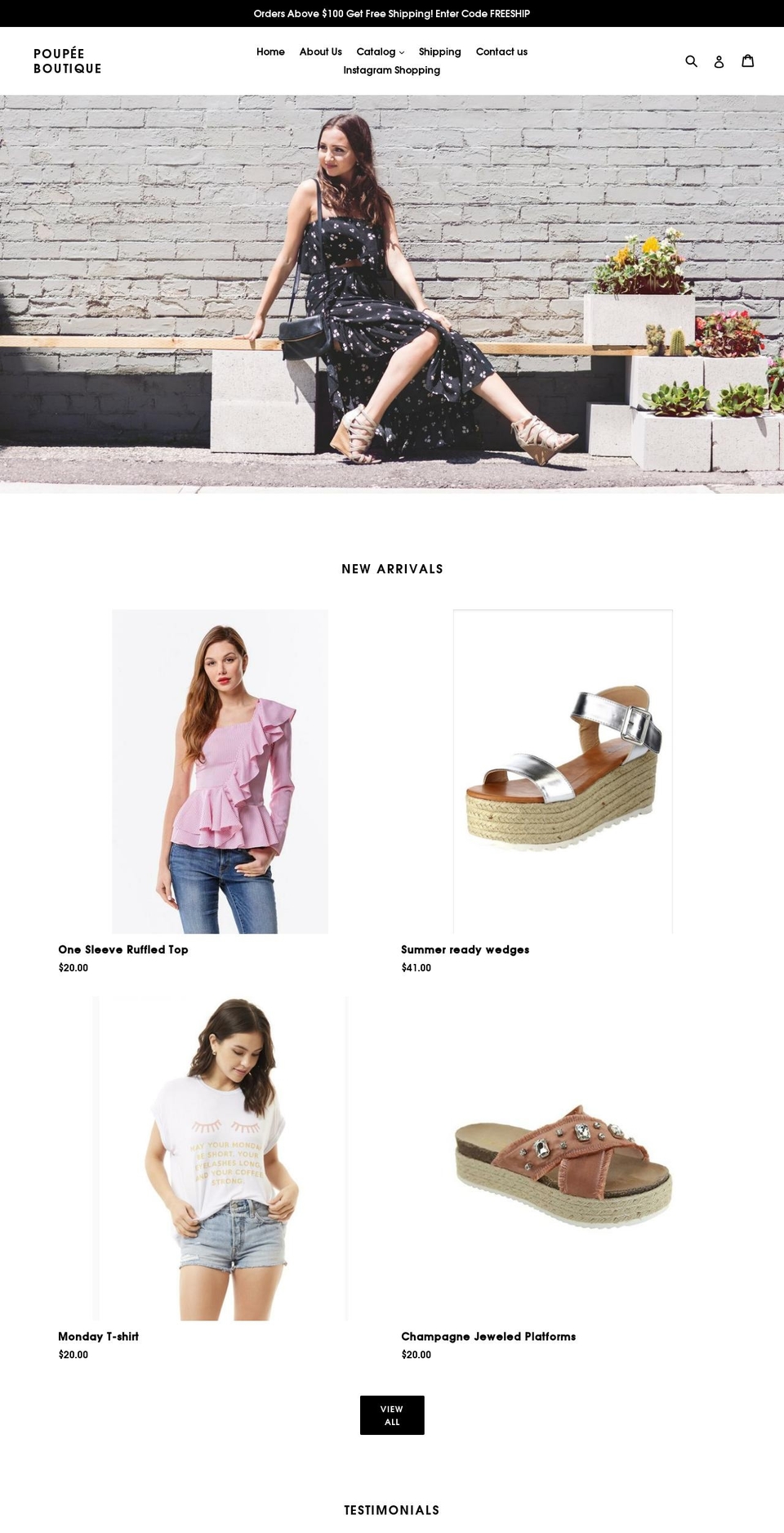 poupeeboutique.com — Shopify storefront screenshot